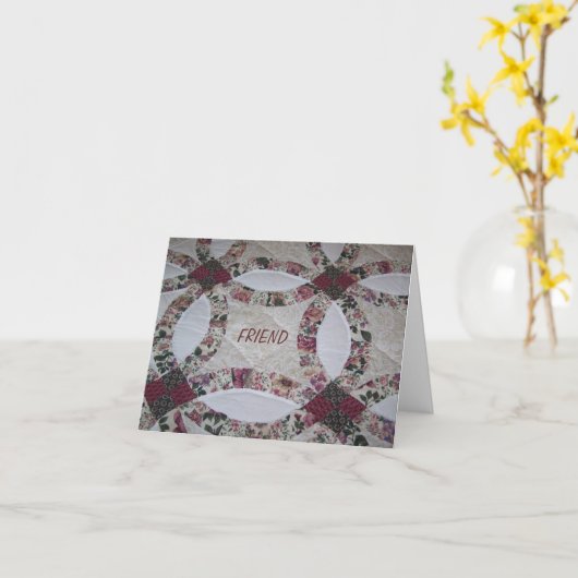 Freunde/Quilts Karte (Gelbe Blume)