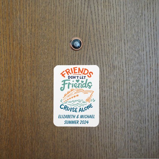 Freunde Reisende Kreuzfahrt Kabine Tür Magnet