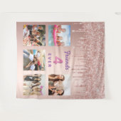 Freunde Rose Gold Foto Collage Glitzer Wandteppich (Vorderseite (Horizontal))
