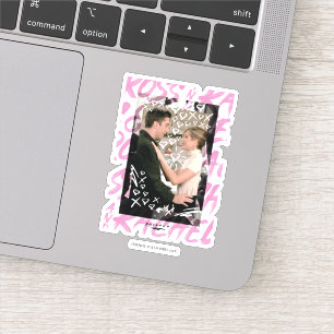 FREUNDE™  Ross - und Rachel - Doodled Hearts Aufkleber