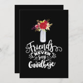 Freunde sagen nie auf Wiedersehen Einladung (Vorne/Hinten)
