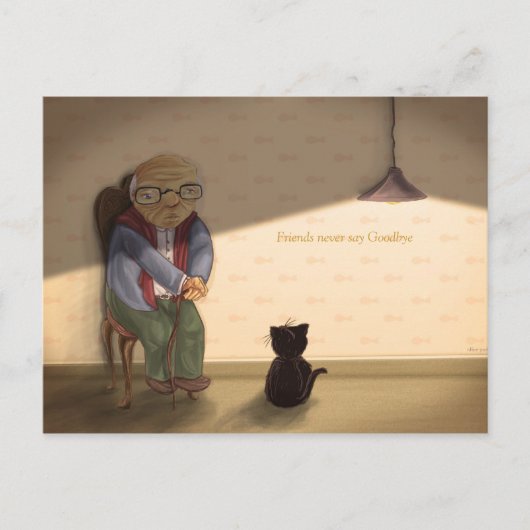 Freunde sagen nie auf Wiedersehen Postkarte (Vorderseite)