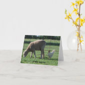 Freunde, Schafe und Hühner Karte (Gelbe Blume)