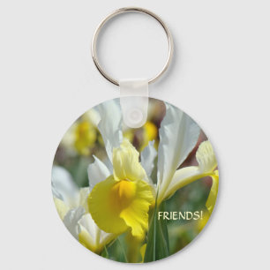 FREUNDE! Schlüsselanhänger Yellow Iris Blume Schlü