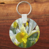 FREUNDE! Schlüsselanhänger Yellow Iris Blume Schlü (Vorderseite)