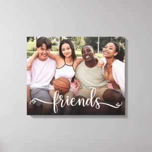 Freunde Schrift Foto Leinwanddruck