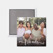 Freunde Schrift Foto Magnet (Vorderseite/Rückseite)