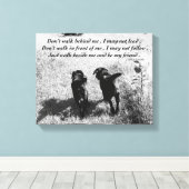 Freunde - Schwarzes Labor Leinwanddruck (Insitu (Holzboden))