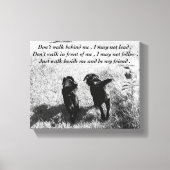 Freunde - Schwarzes Labor Leinwanddruck (Vorderseite)