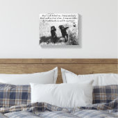 Freunde - Schwarzes Labor Leinwanddruck (Insitu (Schlafzimmer))