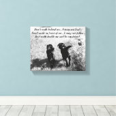 Freunde - Schwarzes Labor Leinwanddruck (Insitu (Holzboden))