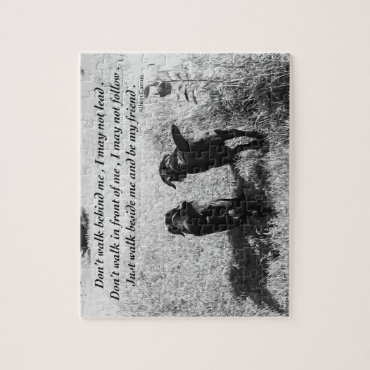 Freunde - Schwarzes Labor Puzzle (Vertikal)