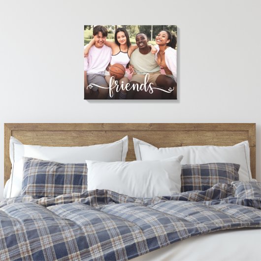Freunde Script Foto Canvas Print Leinwanddruck (Insitu (Schlafzimmer))