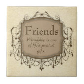 Freunde Sentimental Message Chandelier Tile Plaque Fliese (Vorderseite)