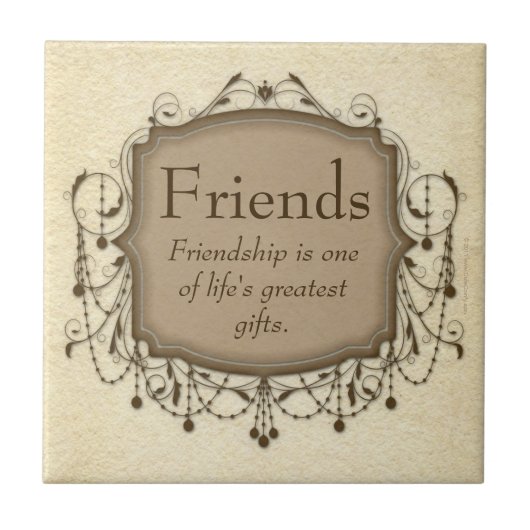 Freunde Sentimental Message Chandelier Tile Plaque Fliese (Vorderseite)