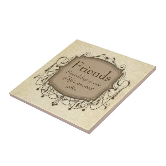 Freunde Sentimental Message Chandelier Tile Plaque Fliese (Seite)