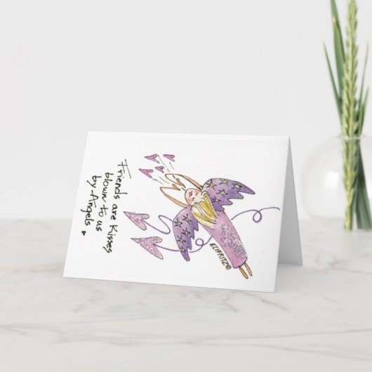 Freunde sind Angel's Kisses Karte (Vorderseite)