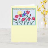 Freunde sind Blume im Garten des Lebens Karte (Gelbe Blume)