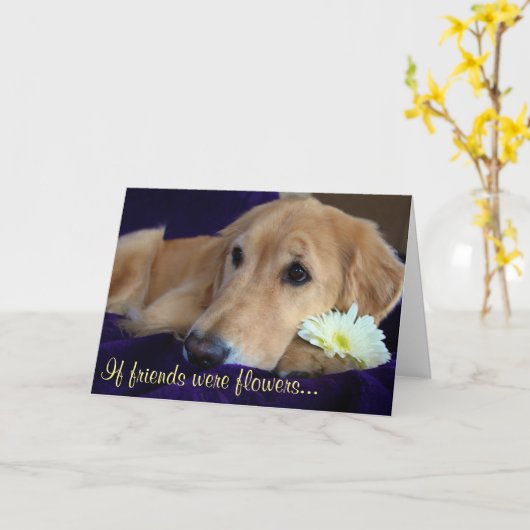 Freunde sind Blumen - Sie! Karte (Gelbe Blume)