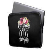 Freunde sind das beste Geschenk Gottes Laptopschutzhülle (Vorderseite Links)
