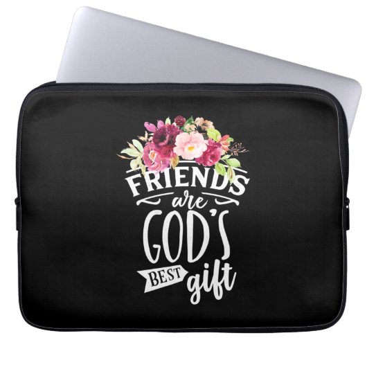 Freunde sind das beste Geschenk Gottes Laptopschutzhülle (Vorderseite)