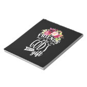 Freunde sind das beste Geschenk Gottes Notizblock (Rotiert)