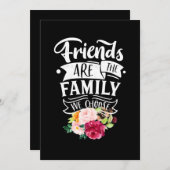 Freunde sind die Familie, die wir wählen Einladung (Vorne/Hinten)
