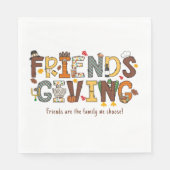 Freunde sind die Familie, die wir wählen Serviette (Vorderseite)