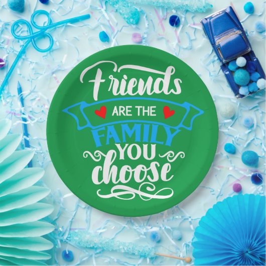 FREUNDE SIND DIE FAMILIE, FÜR DIE SIE SICH 2 ENTSC PAPPTELLER (Party)