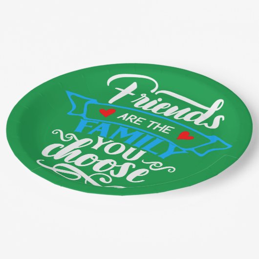 FREUNDE SIND DIE FAMILIE, FÜR DIE SIE SICH 2 ENTSC PAPPTELLER (Schrägansicht)