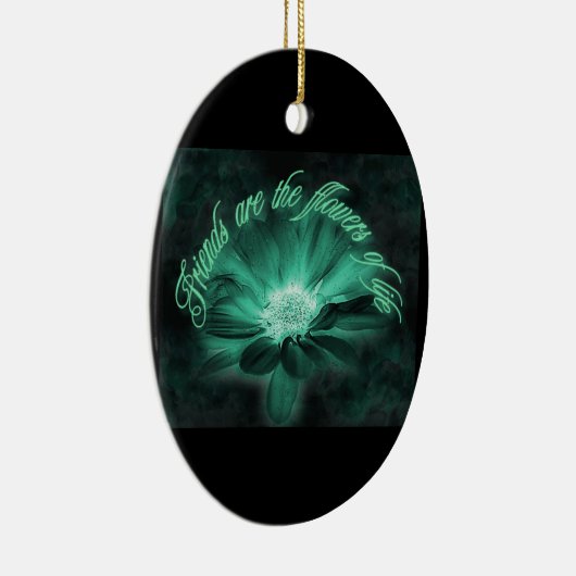 "FREUNDE SIND DIE WEIHNACHTEN DER BLUME" KERAMIK ORNAMENT (Rechts)