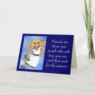 Freunde sind diese seltenen Leute... - Grußkarte. Karte