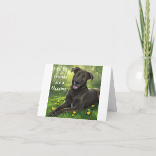 Freunde sind ein Segen Labrador Retriever Karte