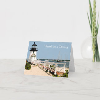 Freunde sind eine Blessing Nantucket Lighthouse Ca Karte