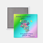 Freunde sind eine Freude Magnet (Vorderseite/Rückseite)