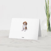 Freunde sind eine "Segen Beagle Puppy Dog Card" Karte (Rückseite)