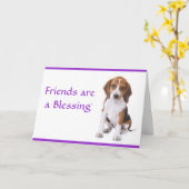 Freunde sind eine "Segen Beagle Puppy Dog Card" Karte (Gelbe Blume)