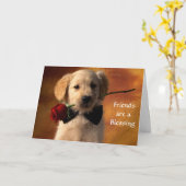 Freunde sind eine "Segen Golden Retriever"-Welpenk Karte (Gelbe Blume)