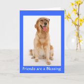 Freunde sind eine "Sessing Golden Retriever Dog Ca Karte (Gelbe Blume)