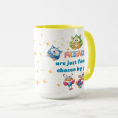 Freunde sind einfach von Ihnen gewählt Tasse (VorderseiteRechts)