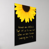 Freunde sind Engel Inspirierend Zitat Sonnenblumen Foliendrucke (Ablage )