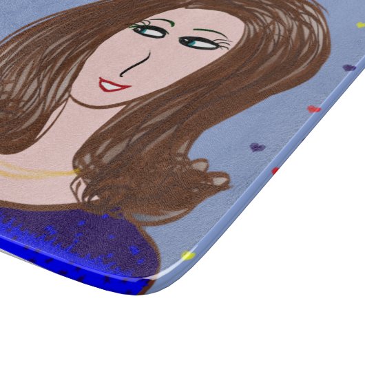 FREUNDE SIND FAMILIE IM HERZEN SCHNEIDEBRETT (Ecke)