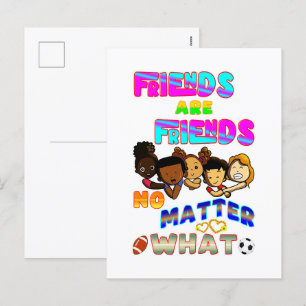 Freunde sind Freunde, egal was Feiertagspostkarte