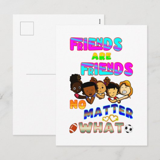 Freunde sind Freunde, egal was Feiertagspostkarte (Vorne/Hinten)