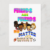 Freunde sind Freunde, egal was Feiertagspostkarte (Vorderseite)