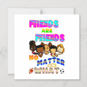 Freunde sind Freunde, egal was Magneteinladung (Vorderseite)