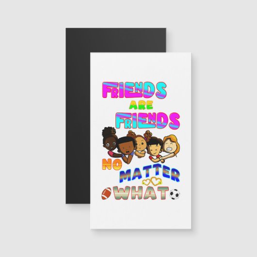 Freunde sind Freunde, egal was Magnetkarte (Vorne/Hinten)