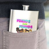 Freunde sind Freunde, egal was passiert Flachmann (Beispiel)