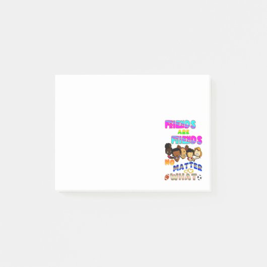 Freunde sind Freunde, egal was Post-it Klebezettel (Vorderseite)