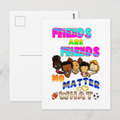 Freunde sind Freunde, egal was Postkarte (Vorne/Hinten)